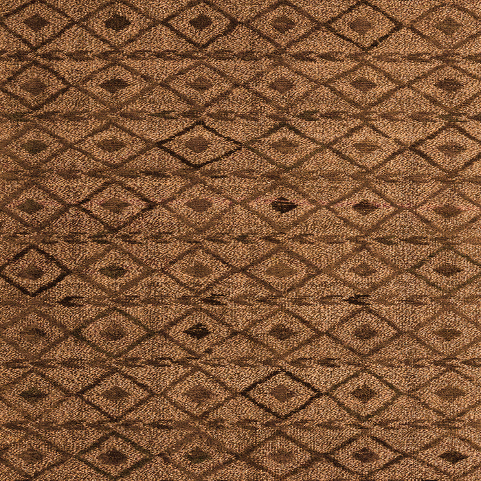 Square Abstract Orange Modern Rug, abs4467org