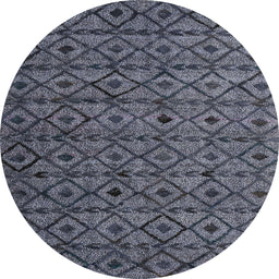 Round Machine Washable Abstract Light Slate Gray Rug, wshabs4467