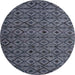 Round Machine Washable Abstract Light Slate Gray Rug, wshabs4467