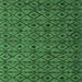 Square Machine Washable Abstract Emerald Green Modern Area Rugs, wshabs4467emgrn