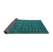 Sideview of Abstract Turquoise Modern Rug, abs4467turq