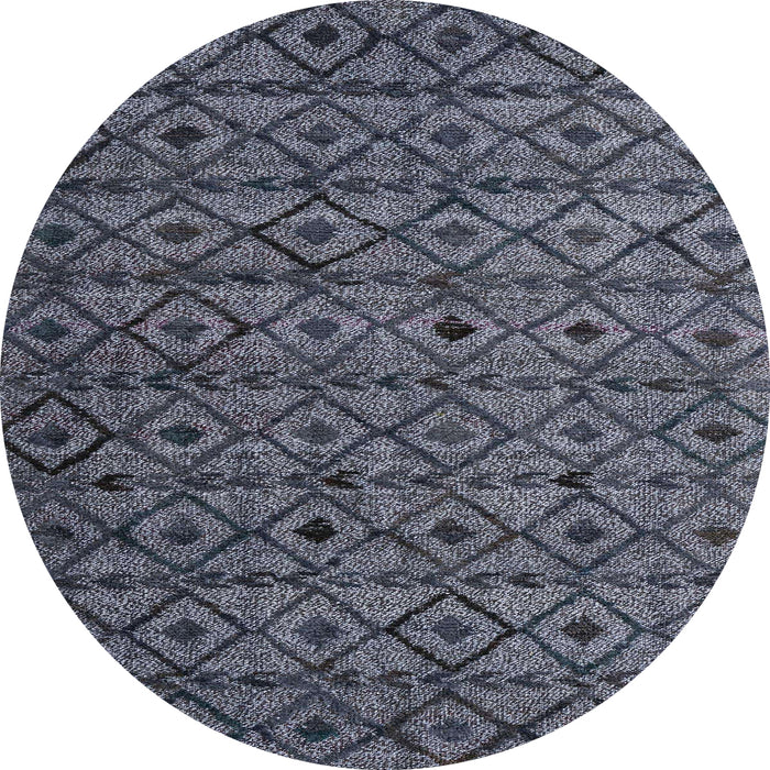 Round Abstract Light Slate Gray Modern Rug, abs4467