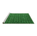 Sideview of Machine Washable Abstract Green Modern Area Rugs, wshabs4467grn