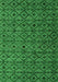 Machine Washable Abstract Green Modern Area Rugs, wshabs4467grn