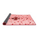 Abstract Red Modern Area Rugs