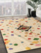 Machine Washable Abstract Khaki Gold Rug in a Family Room, wshabs4468