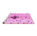 Sideview of Machine Washable Abstract Pink Modern Rug, wshabs4468pnk