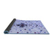 Sideview of Abstract Blue Modern Rug, abs4468blu