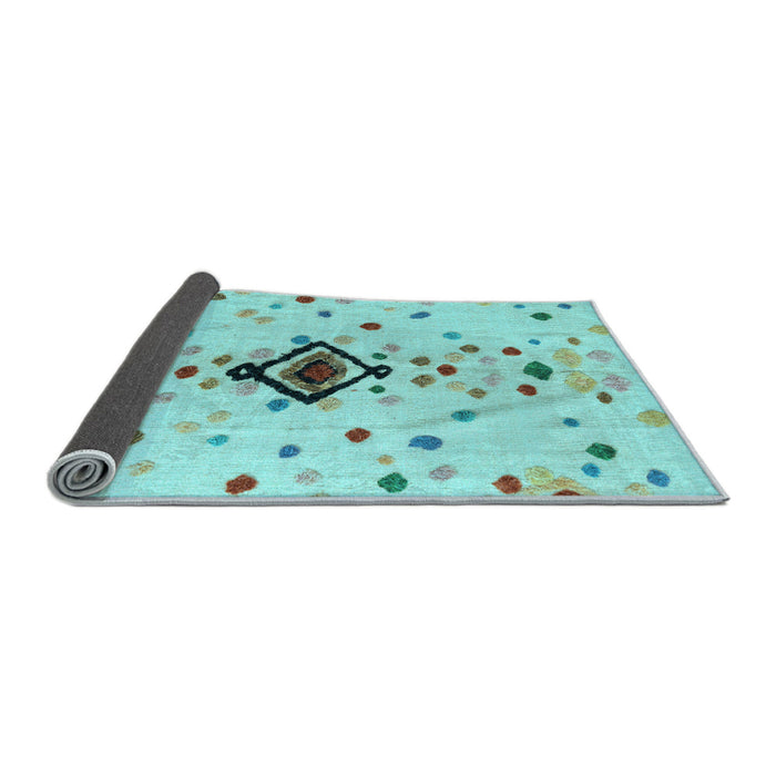 Sideview of Abstract Light Blue Modern Rug, abs4468lblu