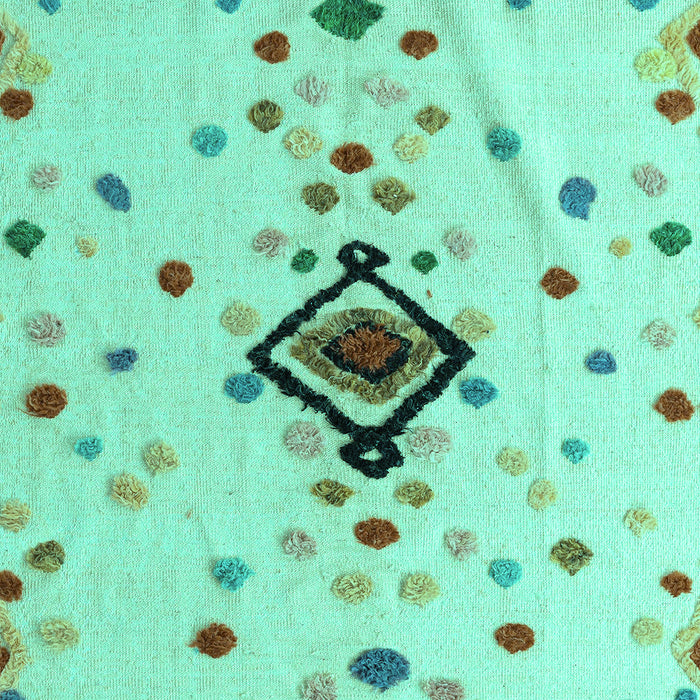 Machine Washable Abstract Turquoise Modern Area Rugs, wshabs4468turq