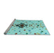 Sideview of Machine Washable Abstract Light Blue Modern Rug, wshabs4468lblu