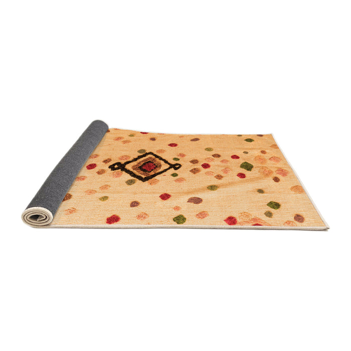 Sideview of Abstract Orange Modern Rug, abs4468org
