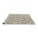 Sideview of Machine Washable Abstract Grey Gray Rug, wshabs4469