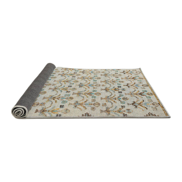 Sideview of Abstract Gray Modern Rug, abs4469