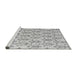 Sideview of Machine Washable Abstract Gray Modern Rug, wshabs4469gry