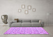 Machine Washable Abstract Purple Modern Area Rugs in a Living Room, wshabs4469pur