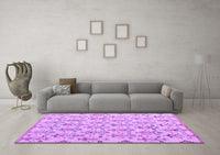 Machine Washable Abstract Purple Modern Rug, wshabs4469pur