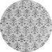 Round Machine Washable Abstract Gray Modern Rug, wshabs4469gry