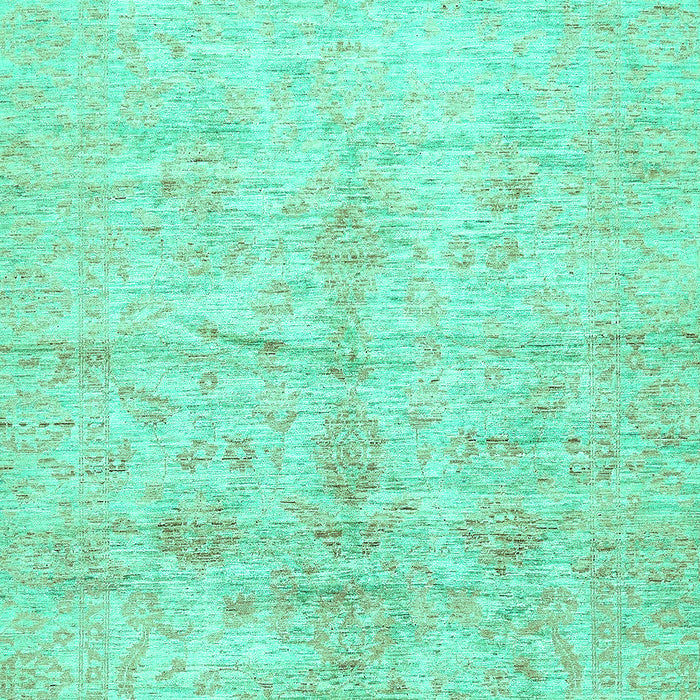 Machine Washable Oriental Turquoise Traditional Area Rugs, wshabs446turq