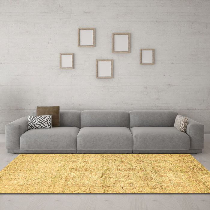 Machine Washable Oriental Brown Traditional Rug in a Living Room,, wshabs446brn