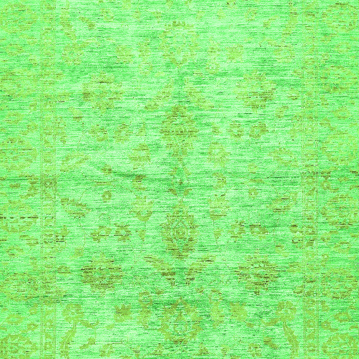 Machine Washable Oriental Green Traditional Area Rugs, wshabs446grn