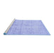 Sideview of Machine Washable Oriental Blue Traditional Rug, wshabs446blu