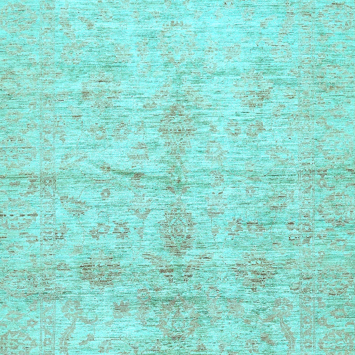 Machine Washable Oriental Light Blue Traditional Rug, wshabs446lblu
