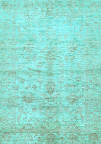 Oriental Light Blue Traditional Rug, abs446lblu