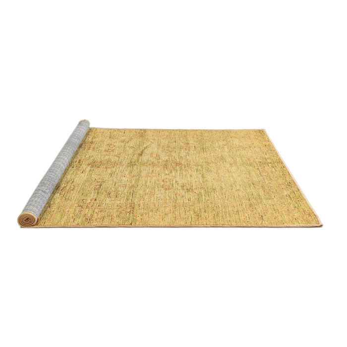 Sideview of Machine Washable Oriental Brown Traditional Rug, wshabs446brn