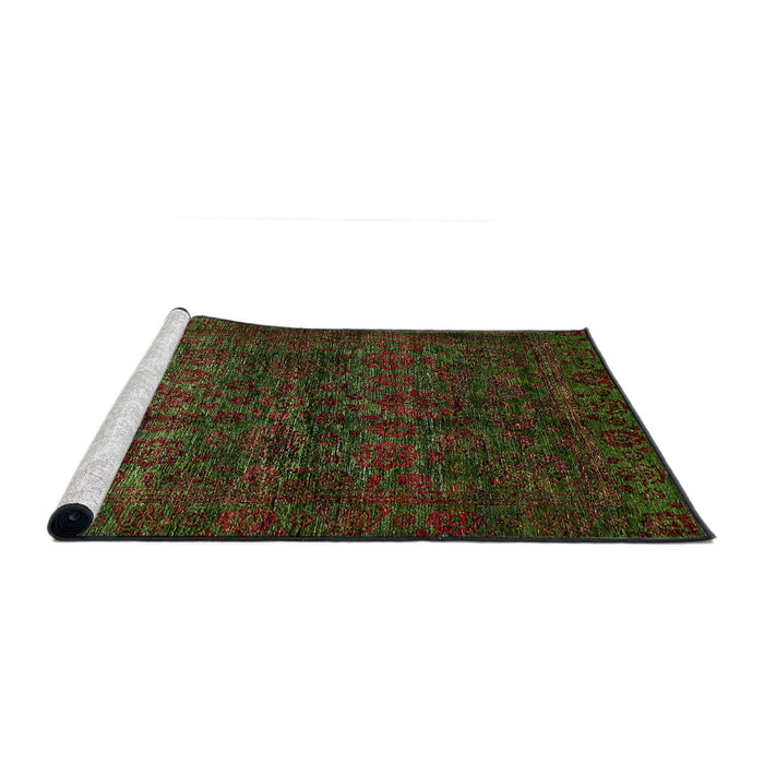 Sideview of Machine Washable Abstract Night Red Rug, wshabs447