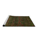 Sideview of Machine Washable Abstract Night Red Rug, wshabs447