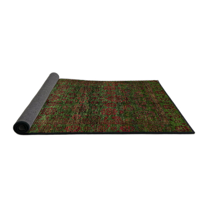 Sideview of Abstract Red Modern Rug, abs447
