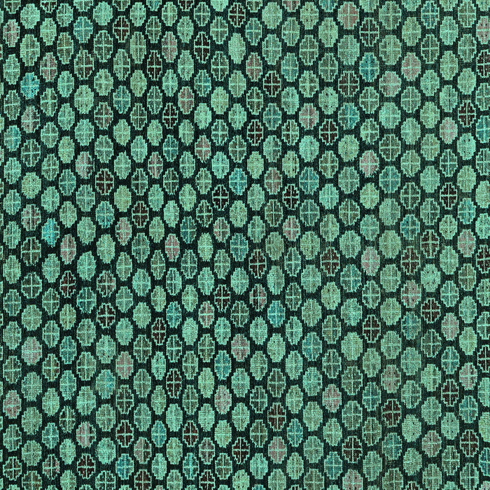 Square Machine Washable Abstract Turquoise Modern Area Rugs, wshabs4470turq