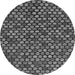 Round Machine Washable Abstract Gray Modern Rug, wshabs4470gry