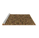 Sideview of Machine Washable Abstract Brown Modern Rug, wshabs4470brn