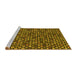 Sideview of Machine Washable Abstract Yellow Modern Rug, wshabs4470yw