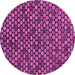 Round Abstract Pink Modern Rug, abs4470pnk