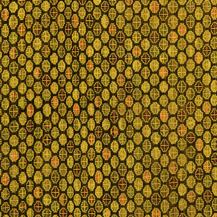 Square Machine Washable Abstract Yellow Modern Rug, wshabs4470yw