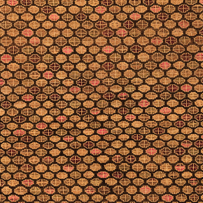 Square Abstract Orange Modern Rug, abs4470org