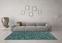 Machine Washable Abstract Light Blue Modern Rug, wshabs4470lblu