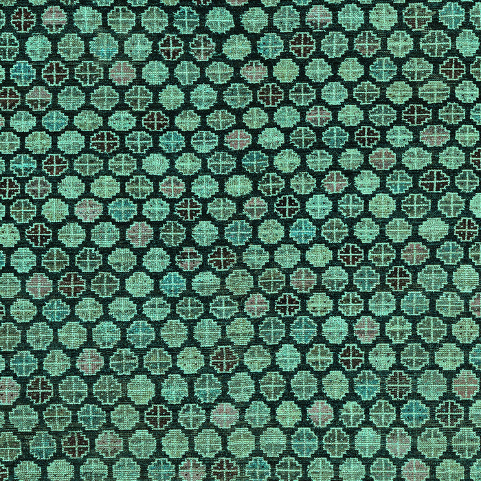 Machine Washable Abstract Turquoise Modern Area Rugs, wshabs4470turq
