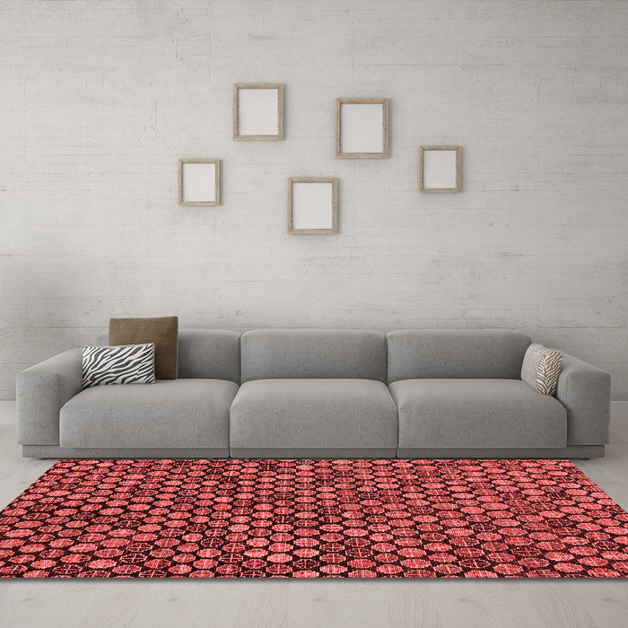 Modern Red Washable Rugs