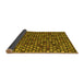 Sideview of Abstract Yellow Modern Rug, abs4471yw