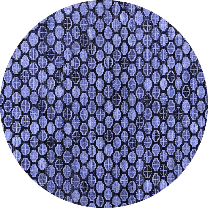 Round Machine Washable Abstract Blue Modern Rug, wshabs4471blu