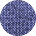 Round Machine Washable Abstract Blue Modern Rug, wshabs4471blu