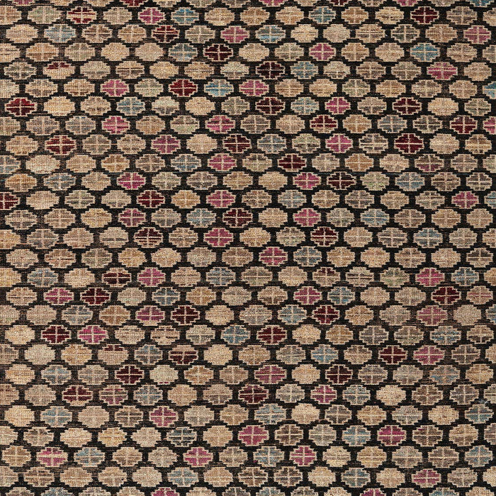 Square Machine Washable Abstract Night Red Rug, wshabs4471