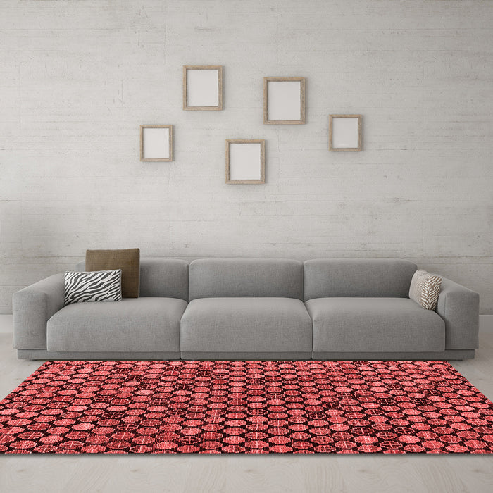 Modern Red Washable Rugs