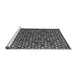 Sideview of Machine Washable Abstract Gray Modern Rug, wshabs4471gry