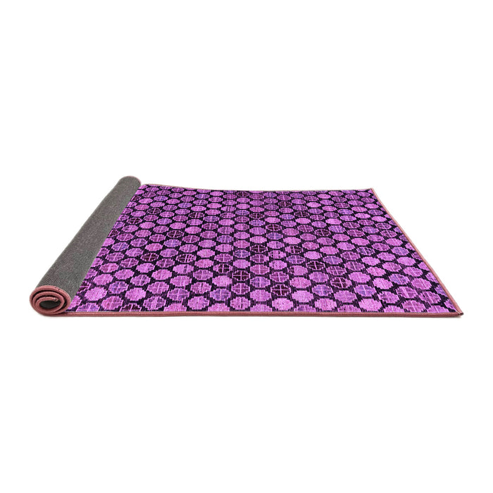 Sideview of Abstract Purple Modern Rug, abs4471pur