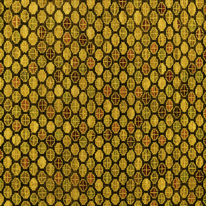 Square Abstract Yellow Modern Rug, abs4471yw